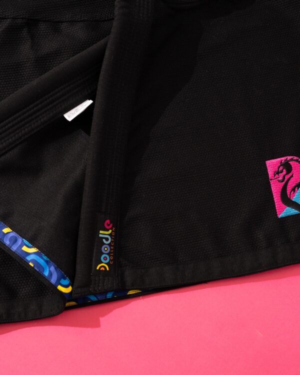 Doodle Kimono Black - Image 3