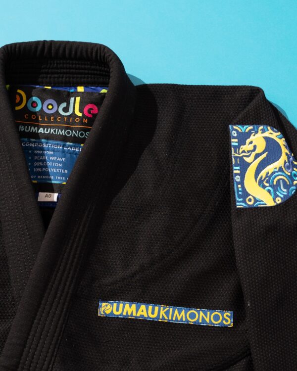 Doodle Kimono Black - Image 5